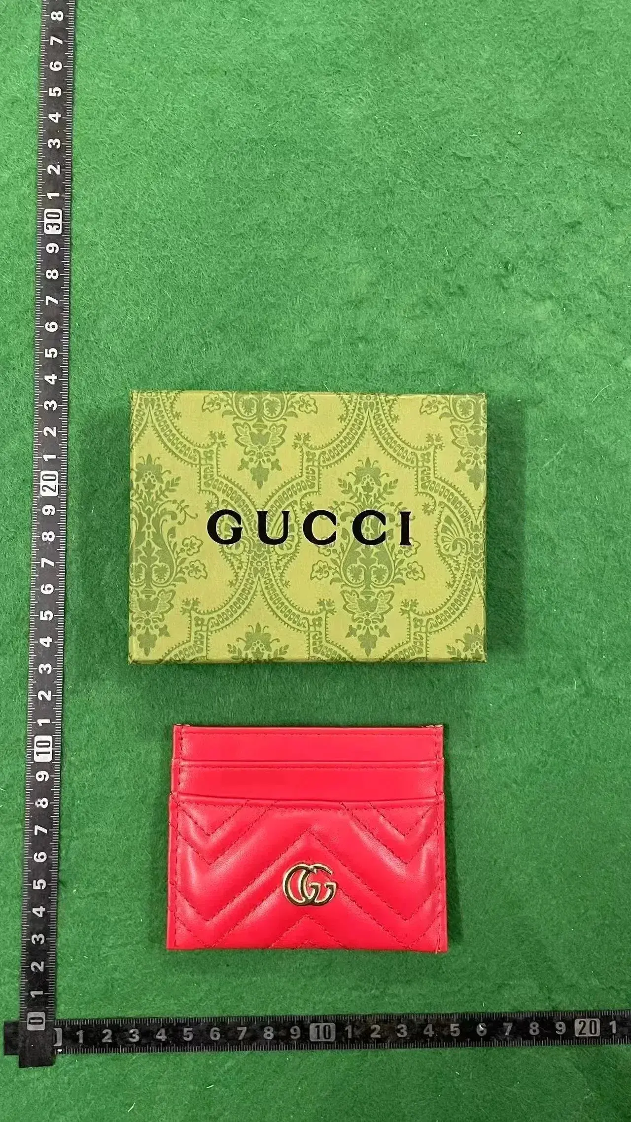 Gucci Marmont Red Leather Card Case