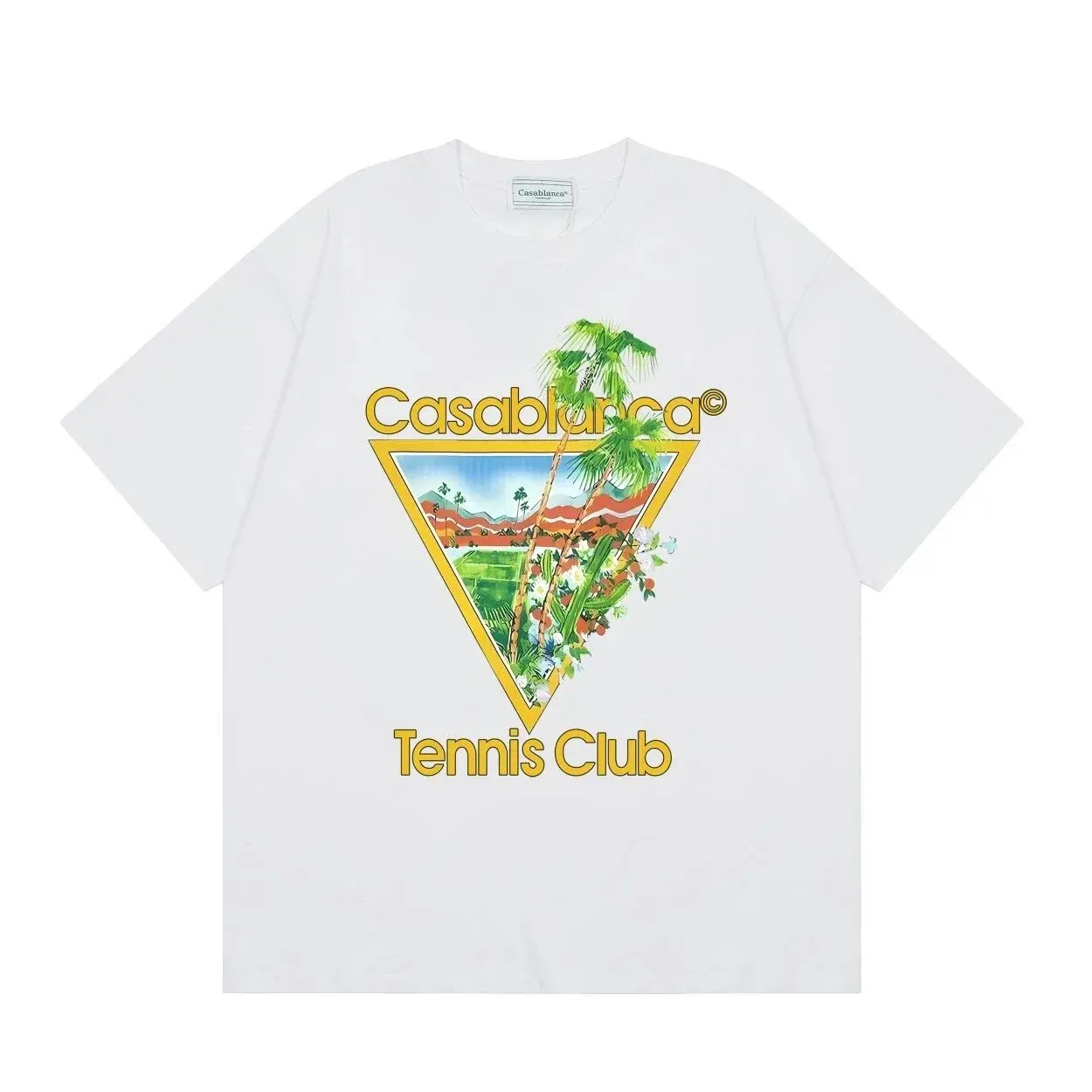 Casablanca Tennis Club Triangle Tee White