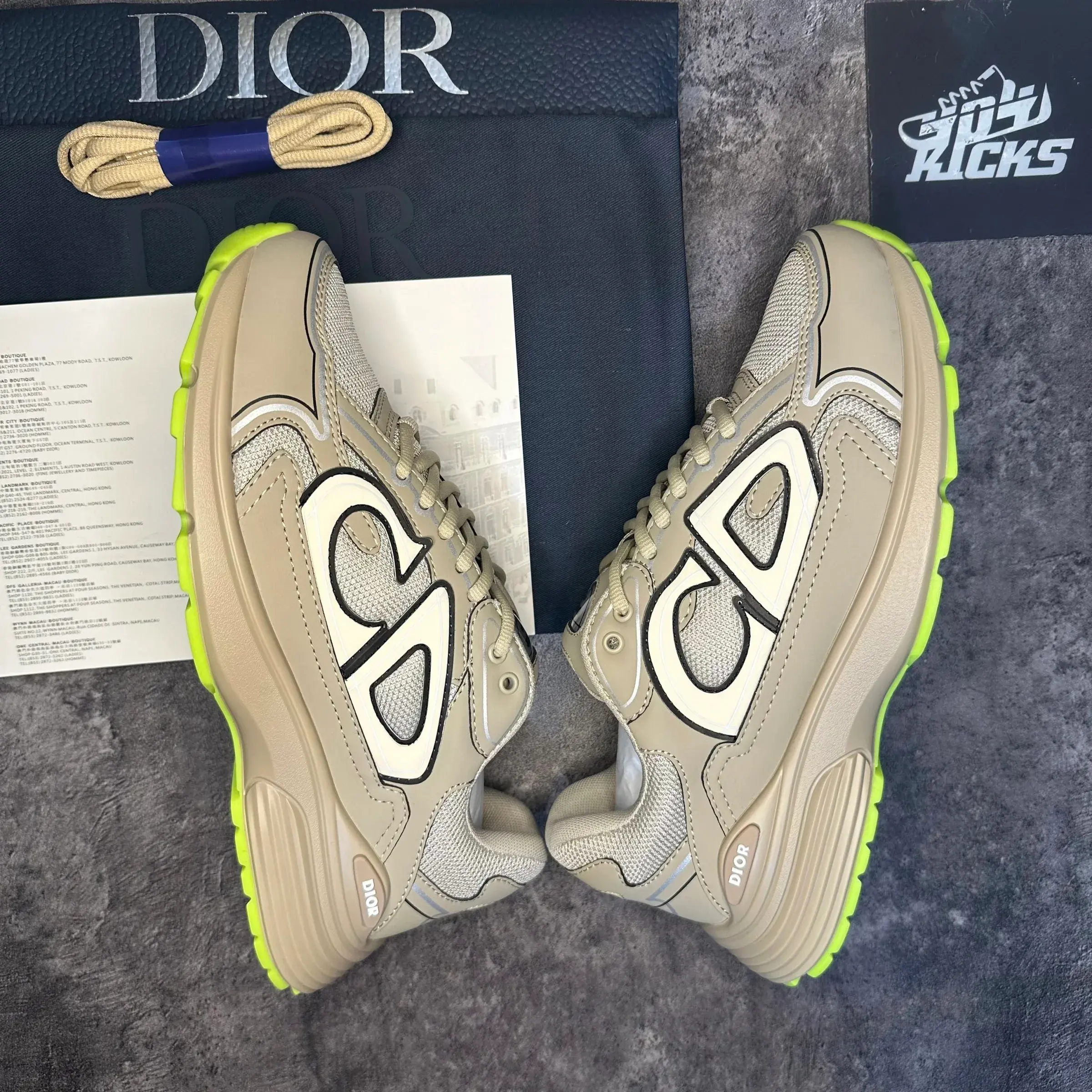 Christian Dior B30 Beige Neon Lime