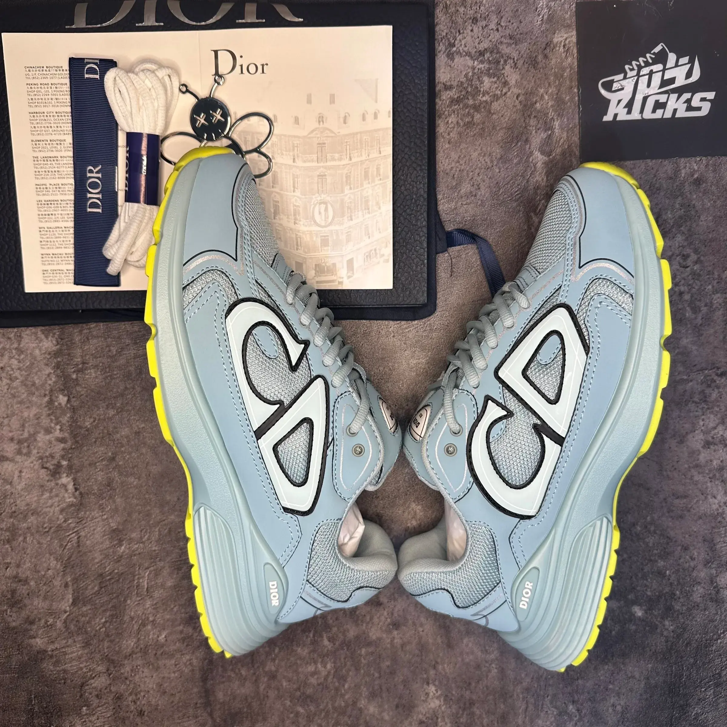 Christian Dior B30 Light Blue Neon Yellow