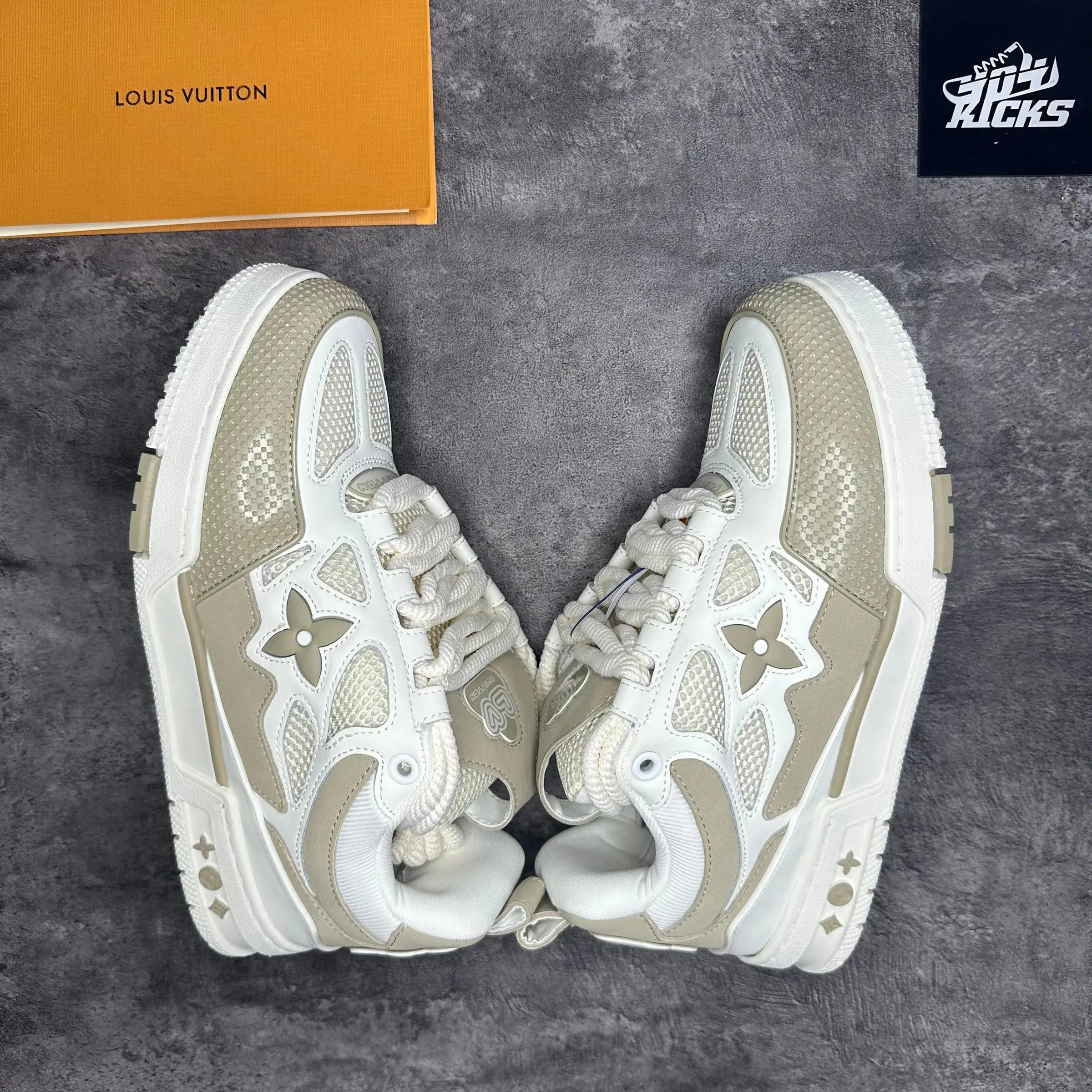 Louis Vuitton LV Skate Sneaker Beige White