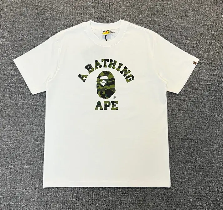 A Bathing Ape Arch Logo Camo T-Shirt White