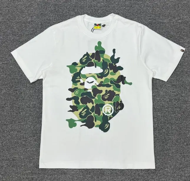 A Bathing Ape Camo Ape Head T-Shirt White