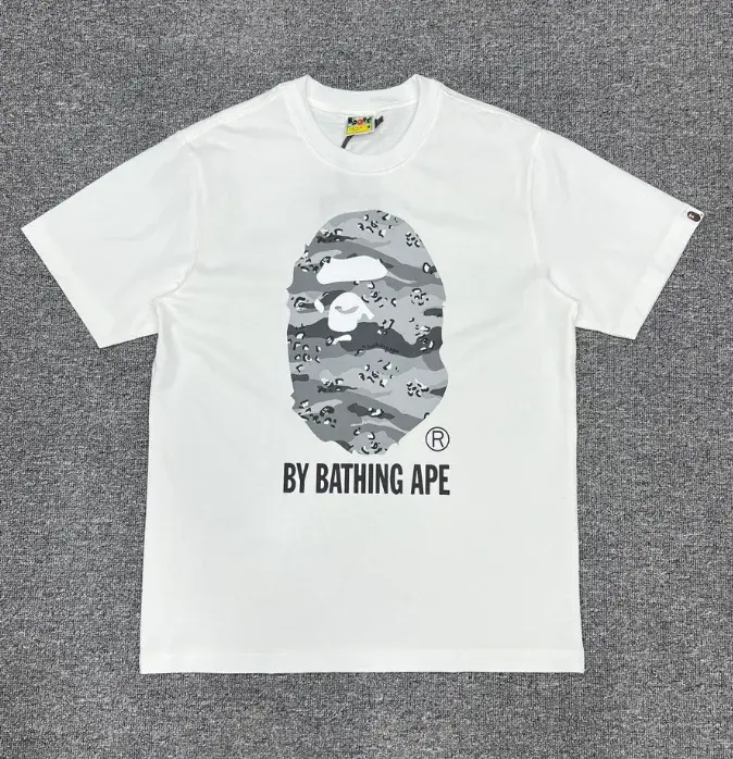 A Bathing Ape Camo Ape Head T-Shirt White