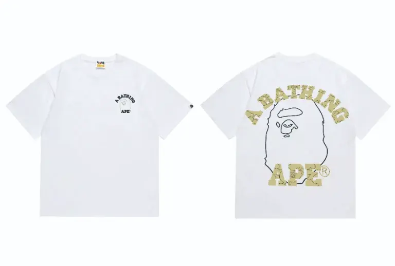A Bathing Ape Camo Ape Head White T-Shirt