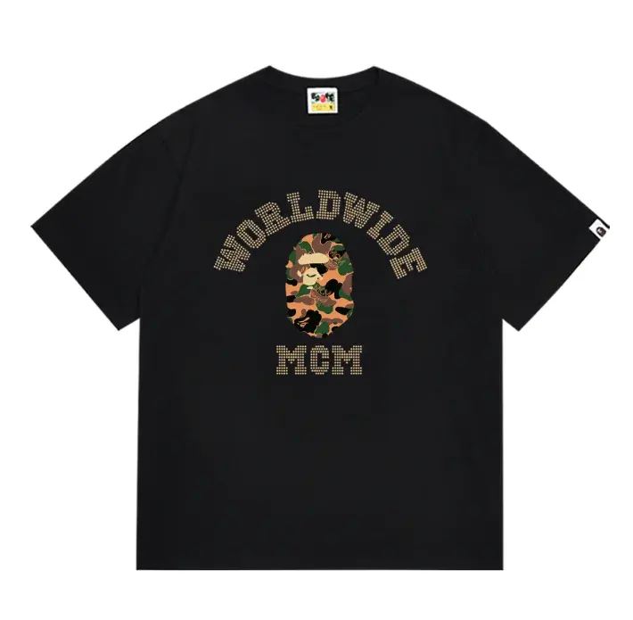 A Bathing Ape x MCM Worldwide Black T-Shirt