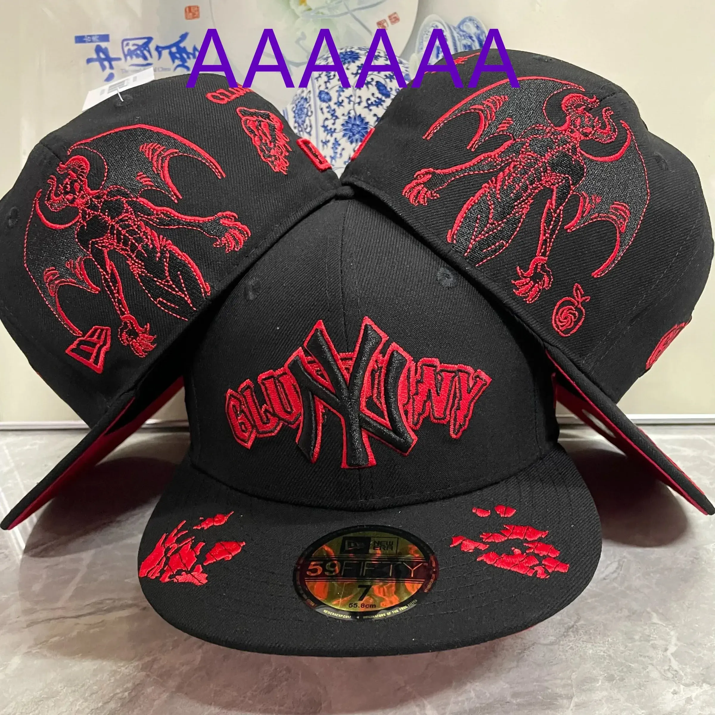 New Era MLB New York Yankees Devil Hat Black Red