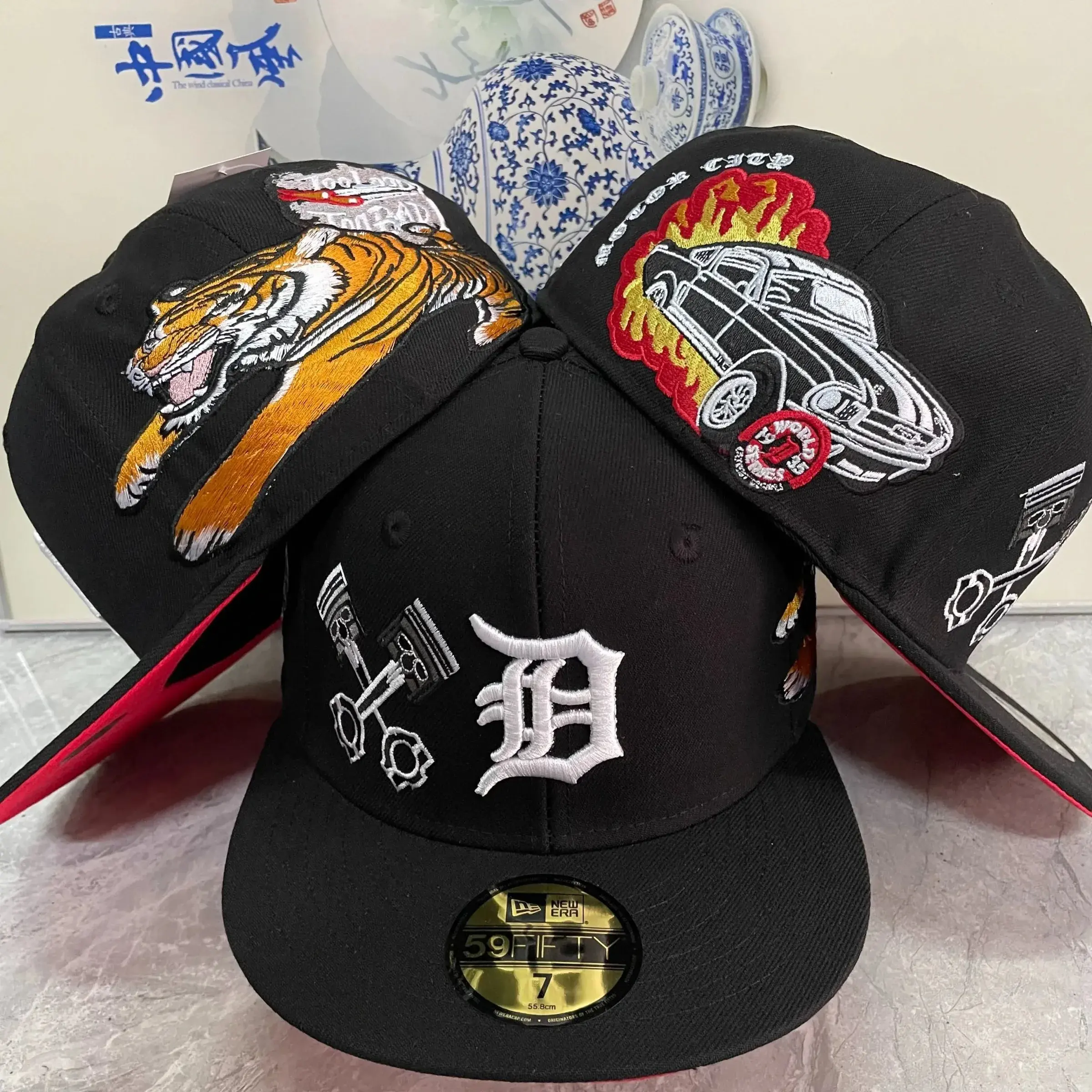 New Era Detroit Tigers Automotive Car Tiger Black Hat