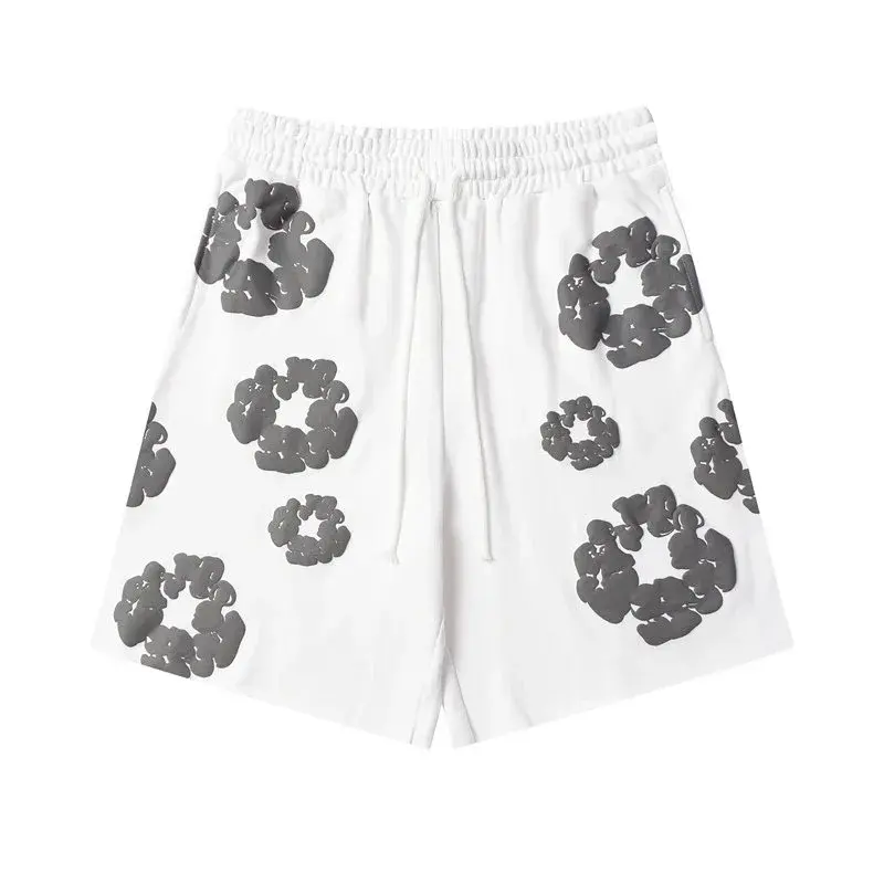pomD Floral Print Casual Shorts White