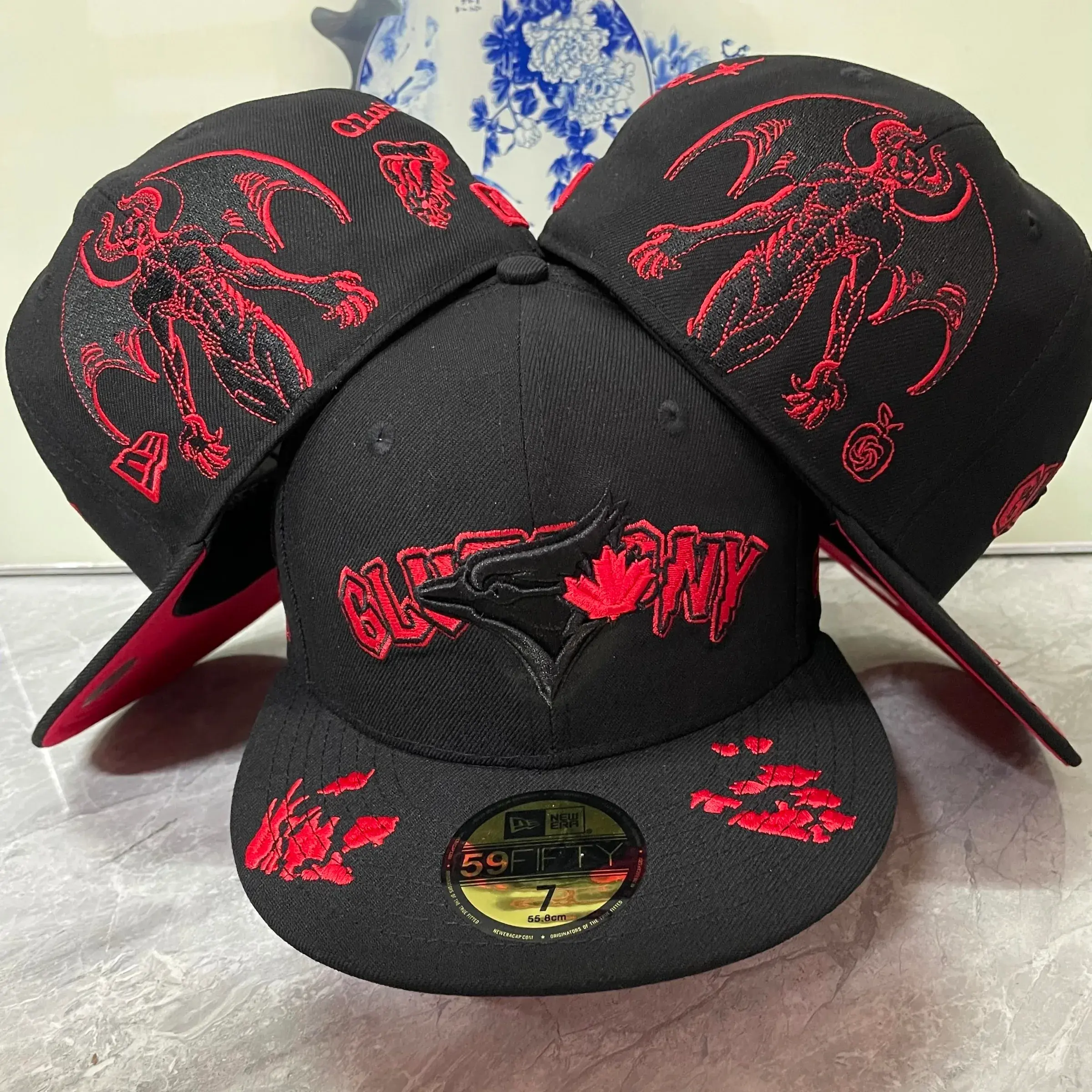 New Era Toronto Blue Jays Gluttony Demon Black Red Hat