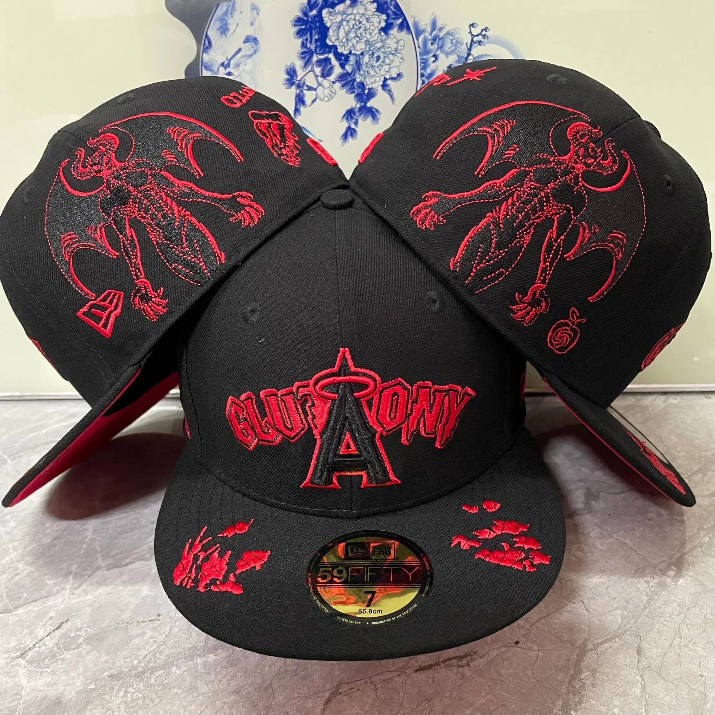 New Era Toronto Blue Jays Gluttony Demon Black Red Hat