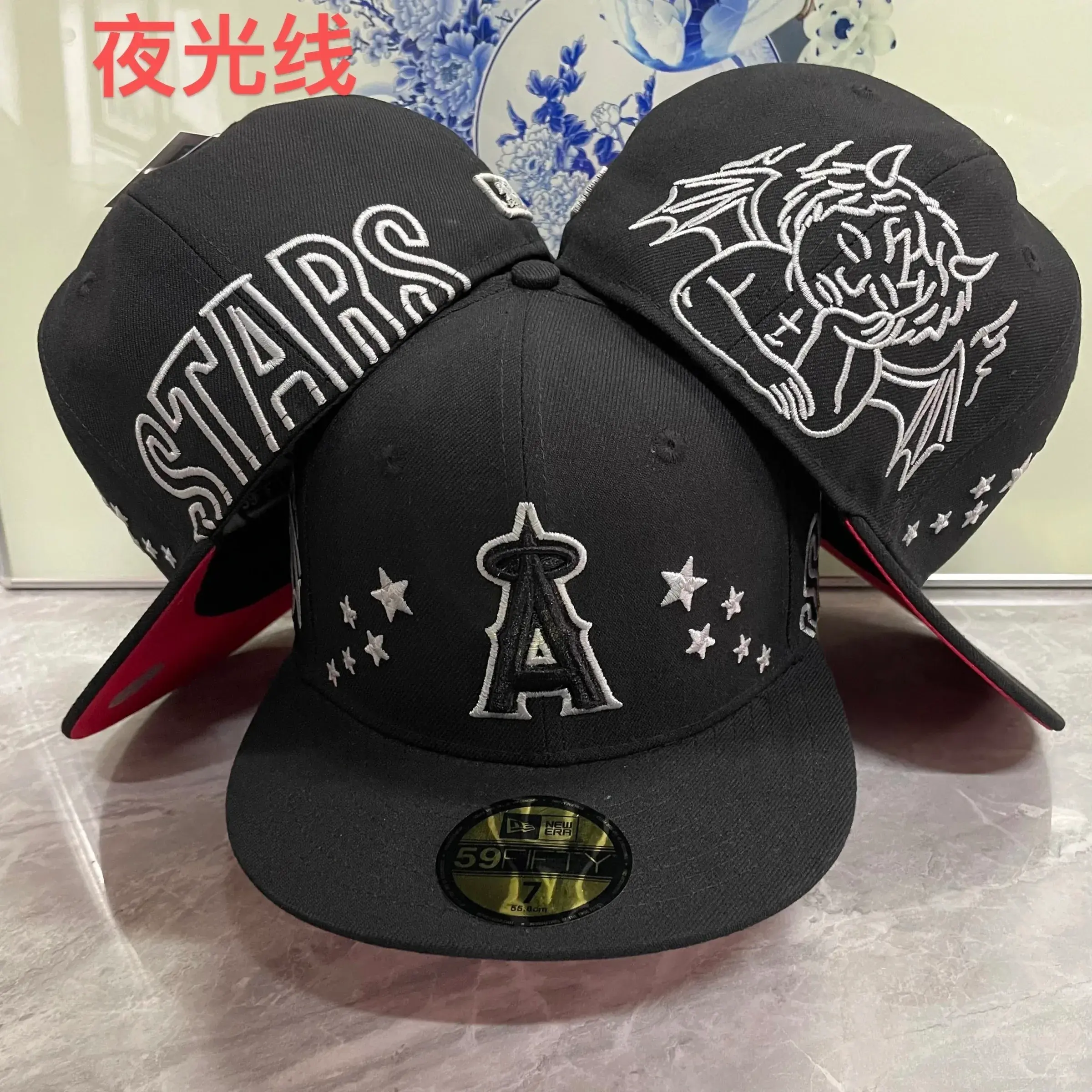 New Era Los Angeles Angels Stars Black Fitted Hat