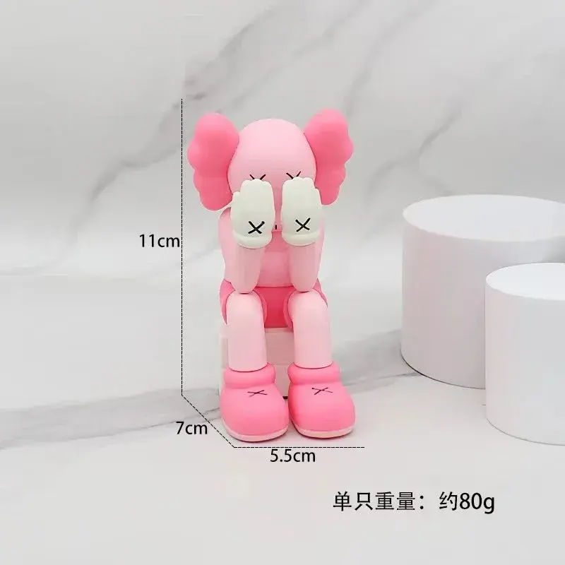 KAWS Sitting Figure Pink White