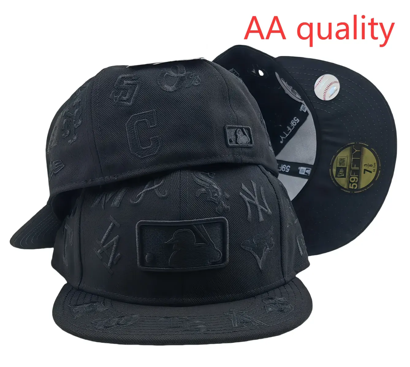 New Era MLB All Team Monogram Black Cap