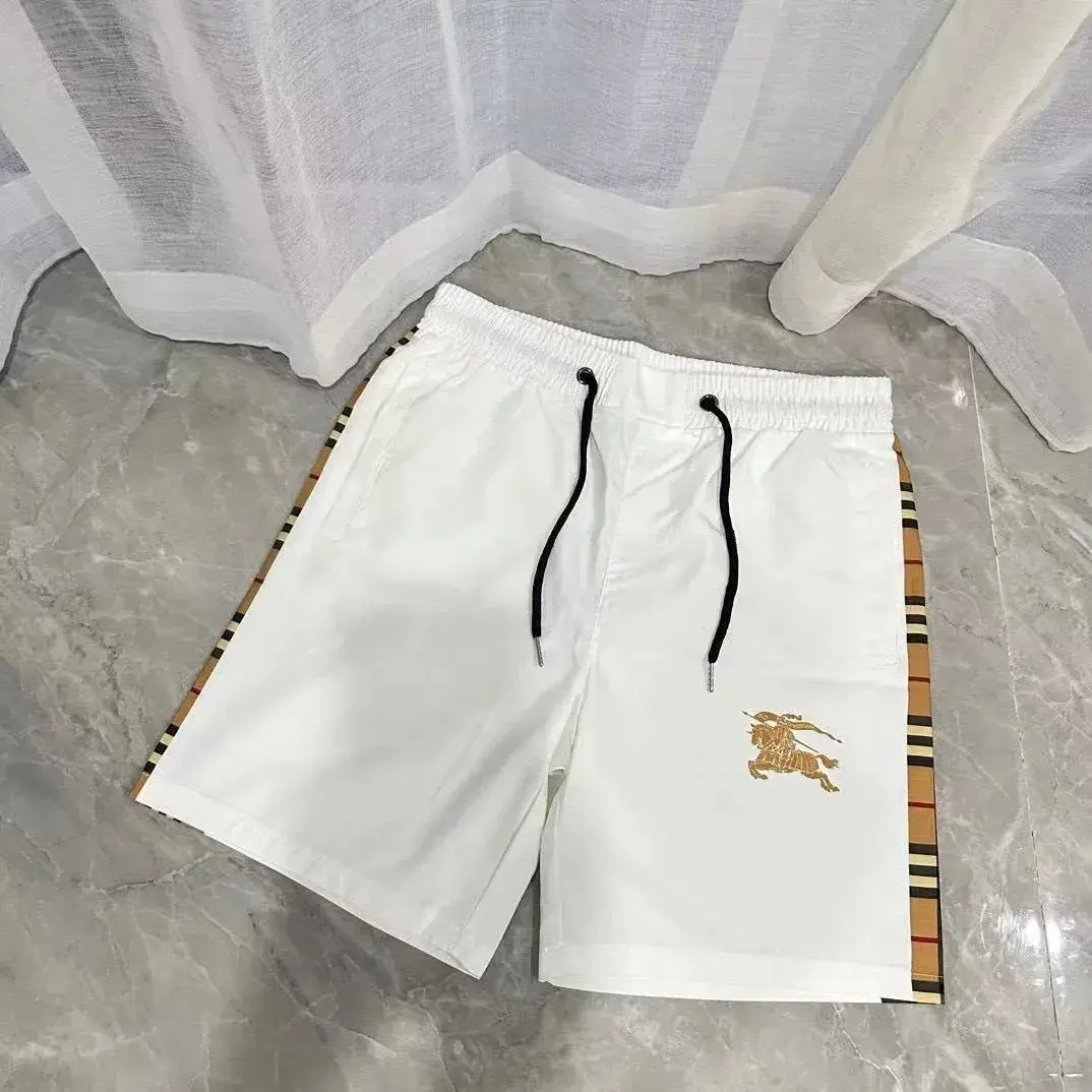 Burberry Equestrian Knight Swim Shorts White