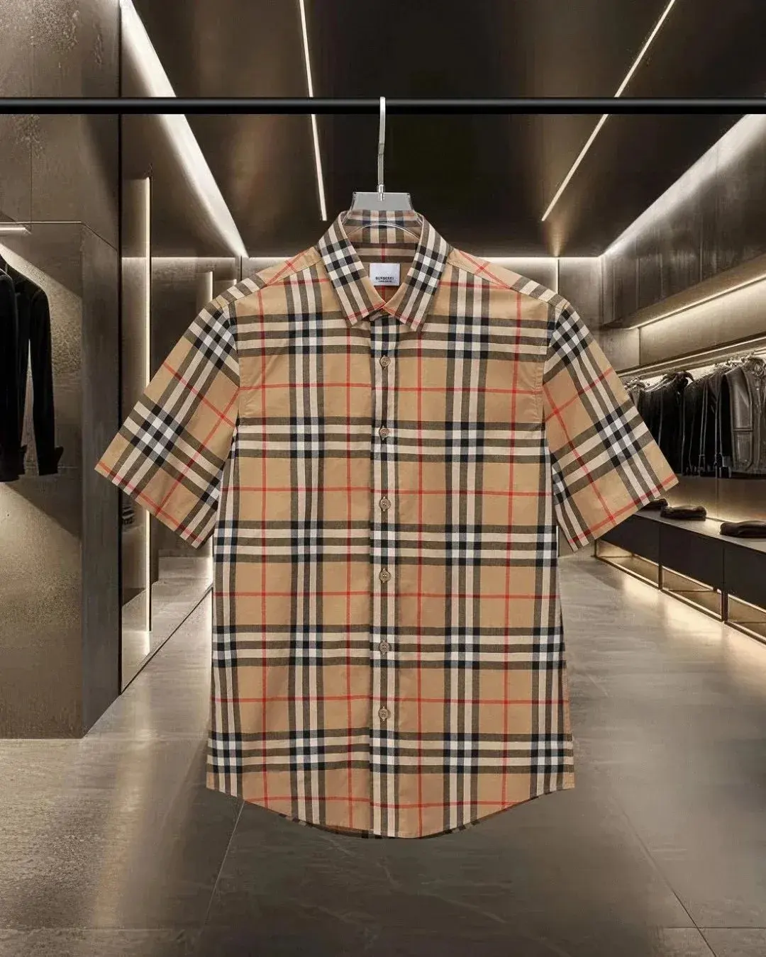 Burberry Classic Check Short Sleeve Shirt Archive Beige