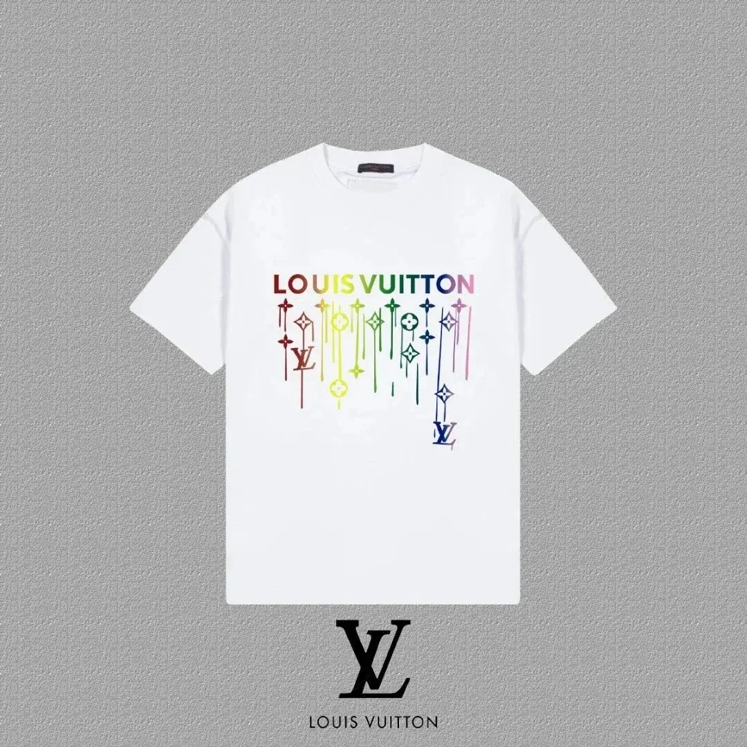 Louis Vuitton Rainbow Monogram Drip White T-Shirt