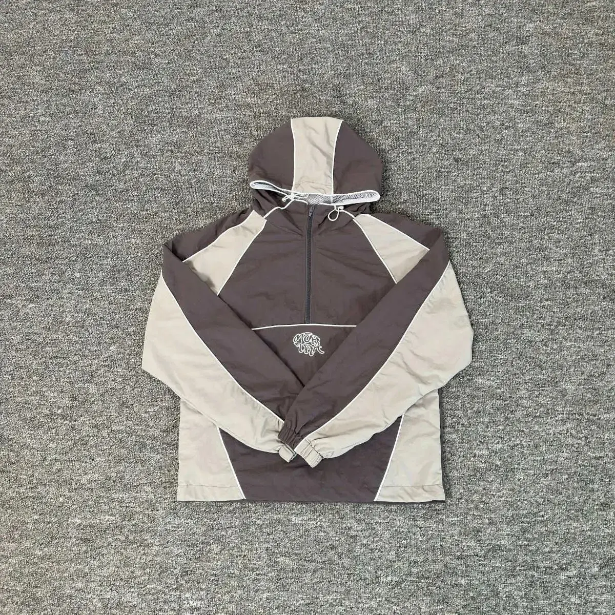 Muertra Brown Half Zip Hoodie