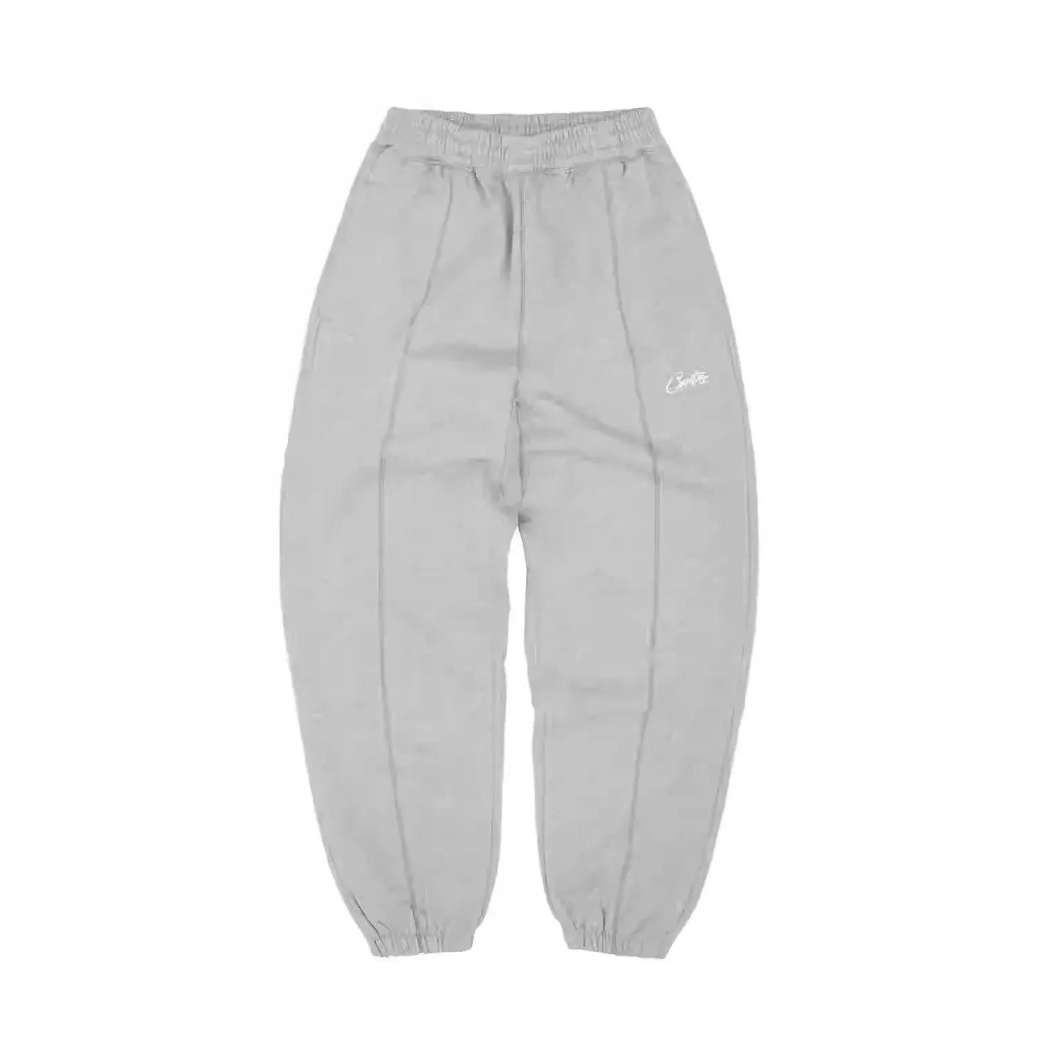 Corteiz Script Cuffed Sweatpants Grey