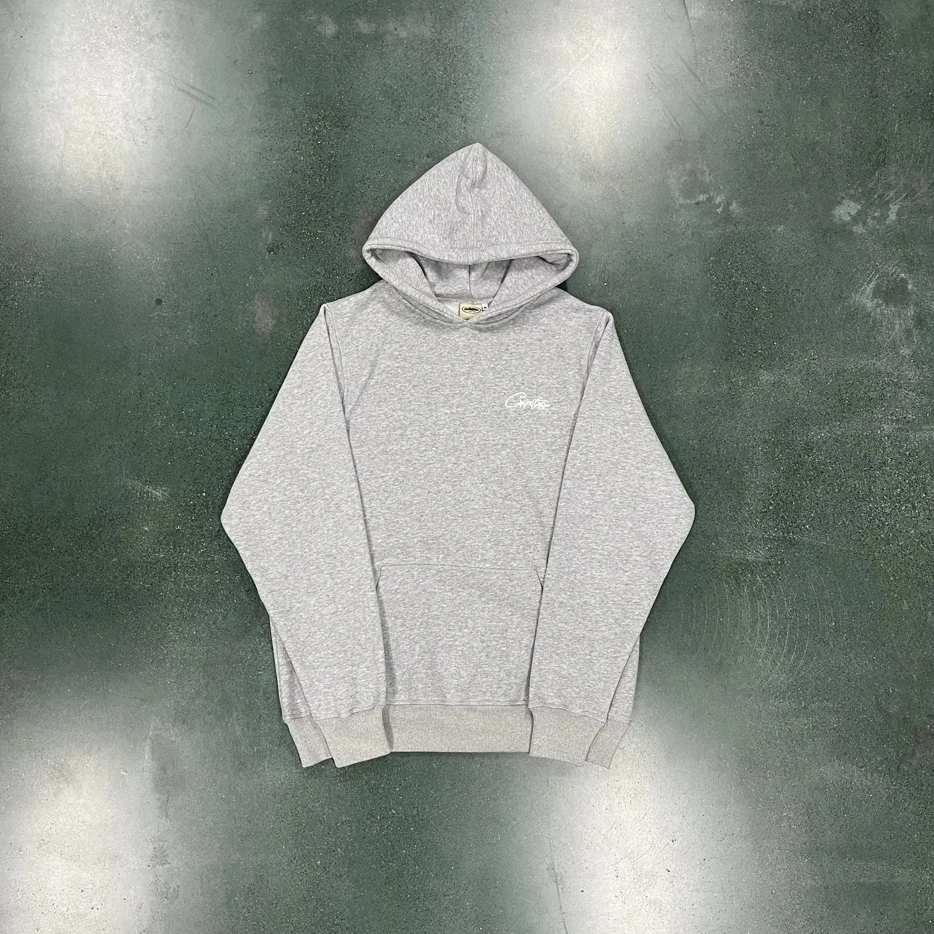 Corteiz Script Hoodie Grey