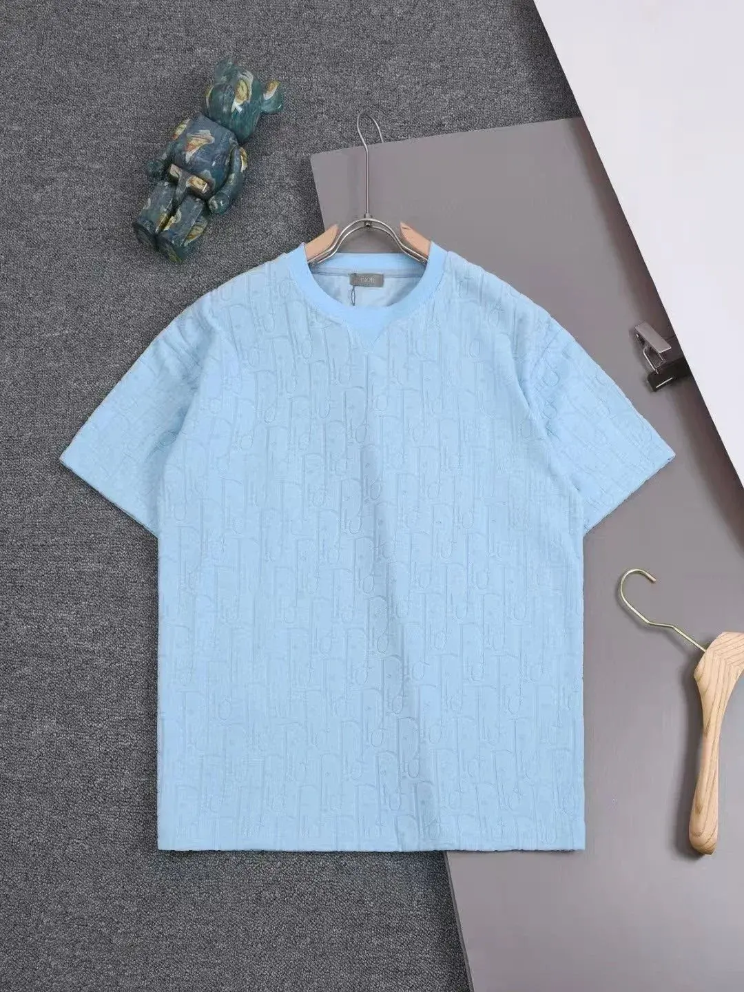 Dior Oblique Jacquard T-Shirt Light Blue