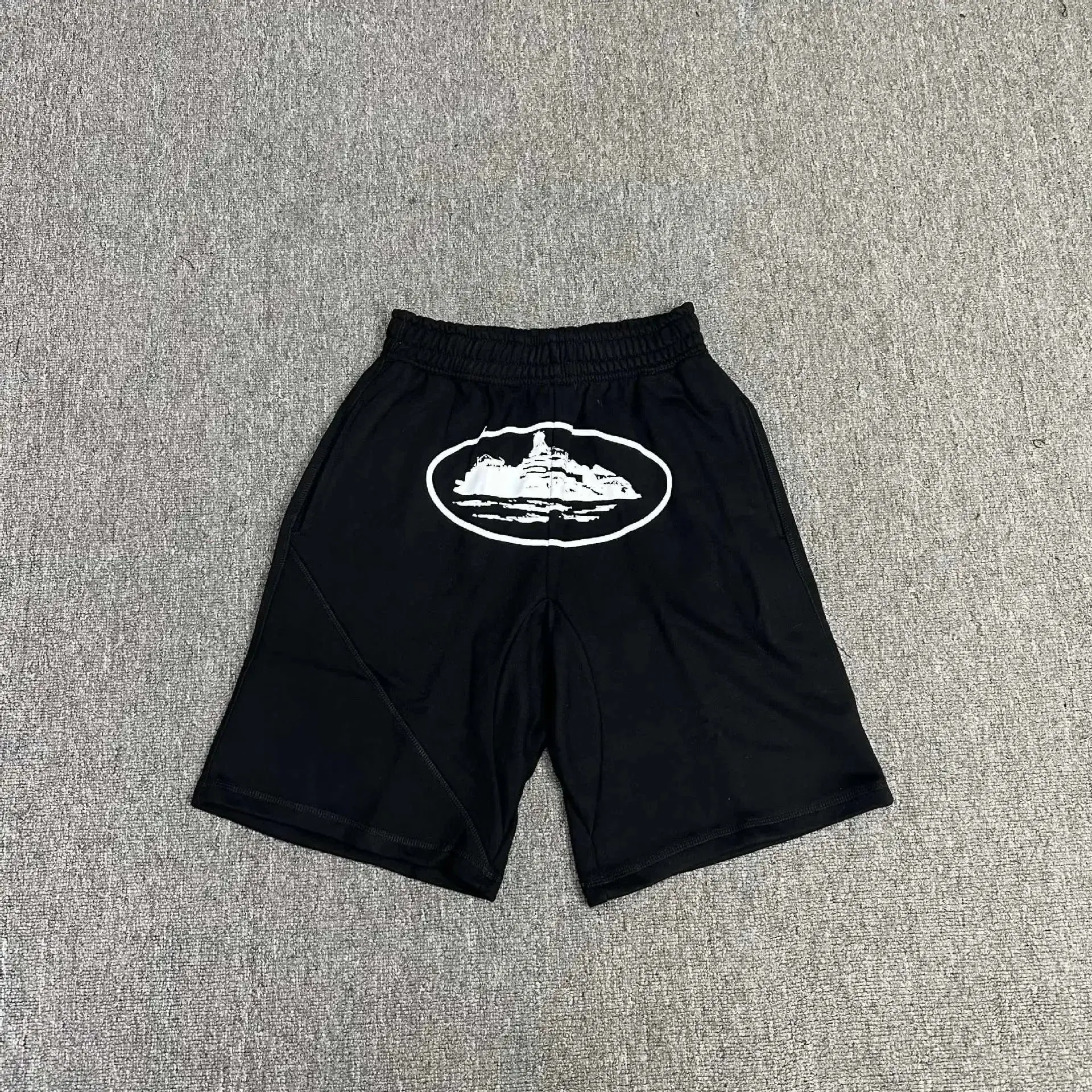 Corteiz Alcatraz Sweat Shorts Black White