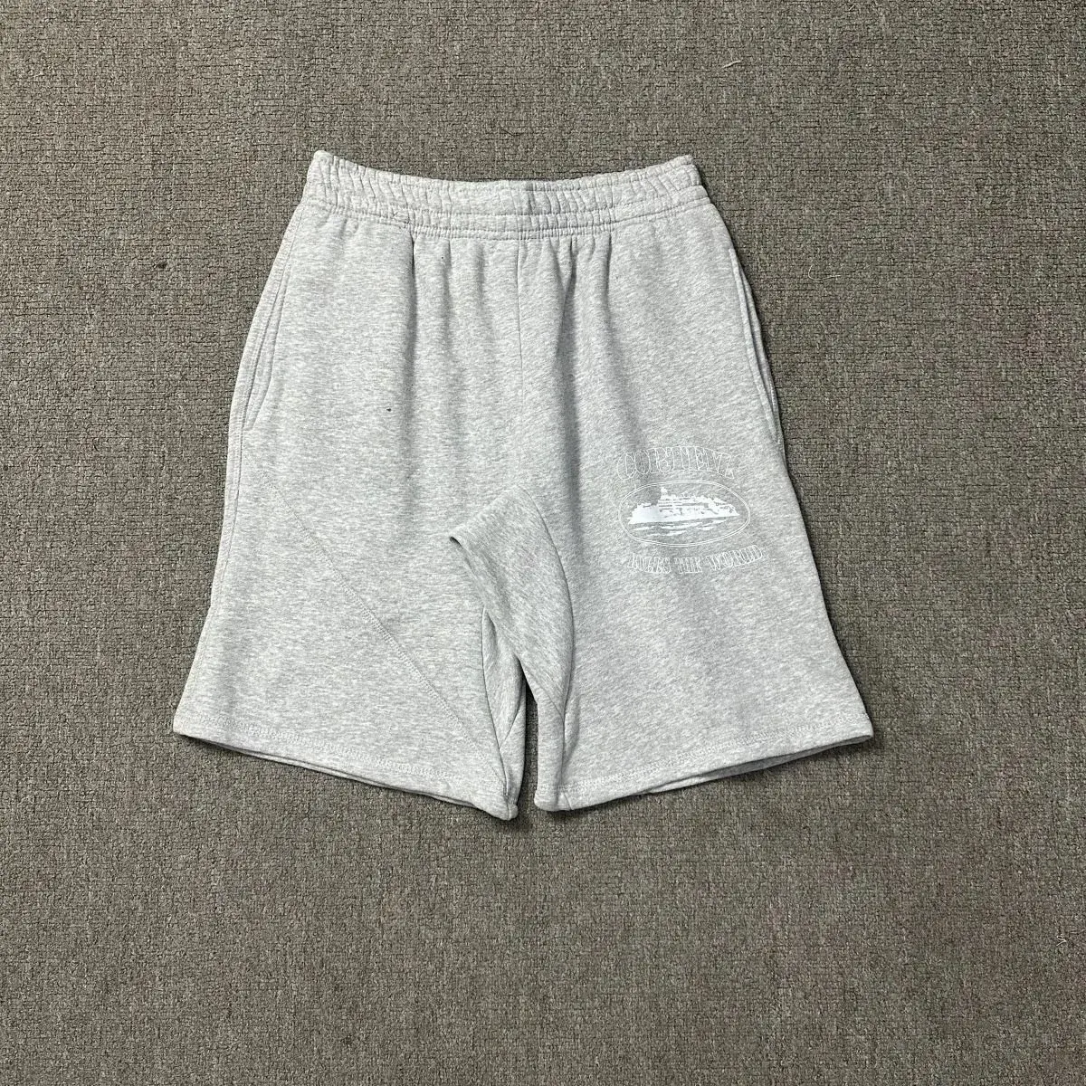 Corteiz Alcatraz Sweatshorts Grey White