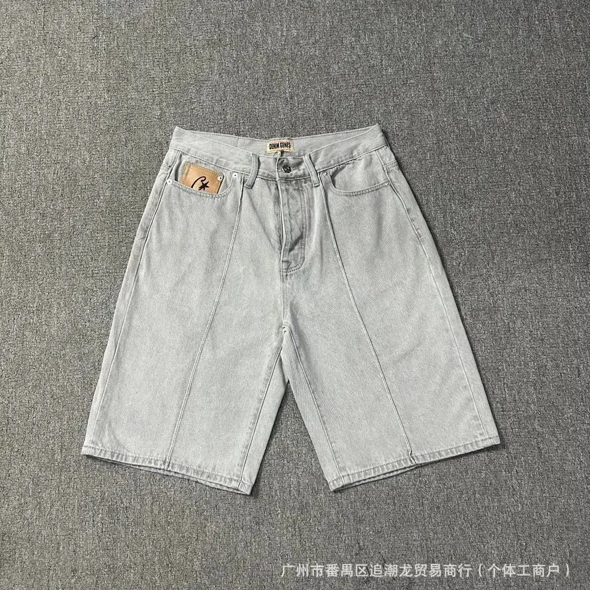 Corteiz Denim Genes Shorts Grey