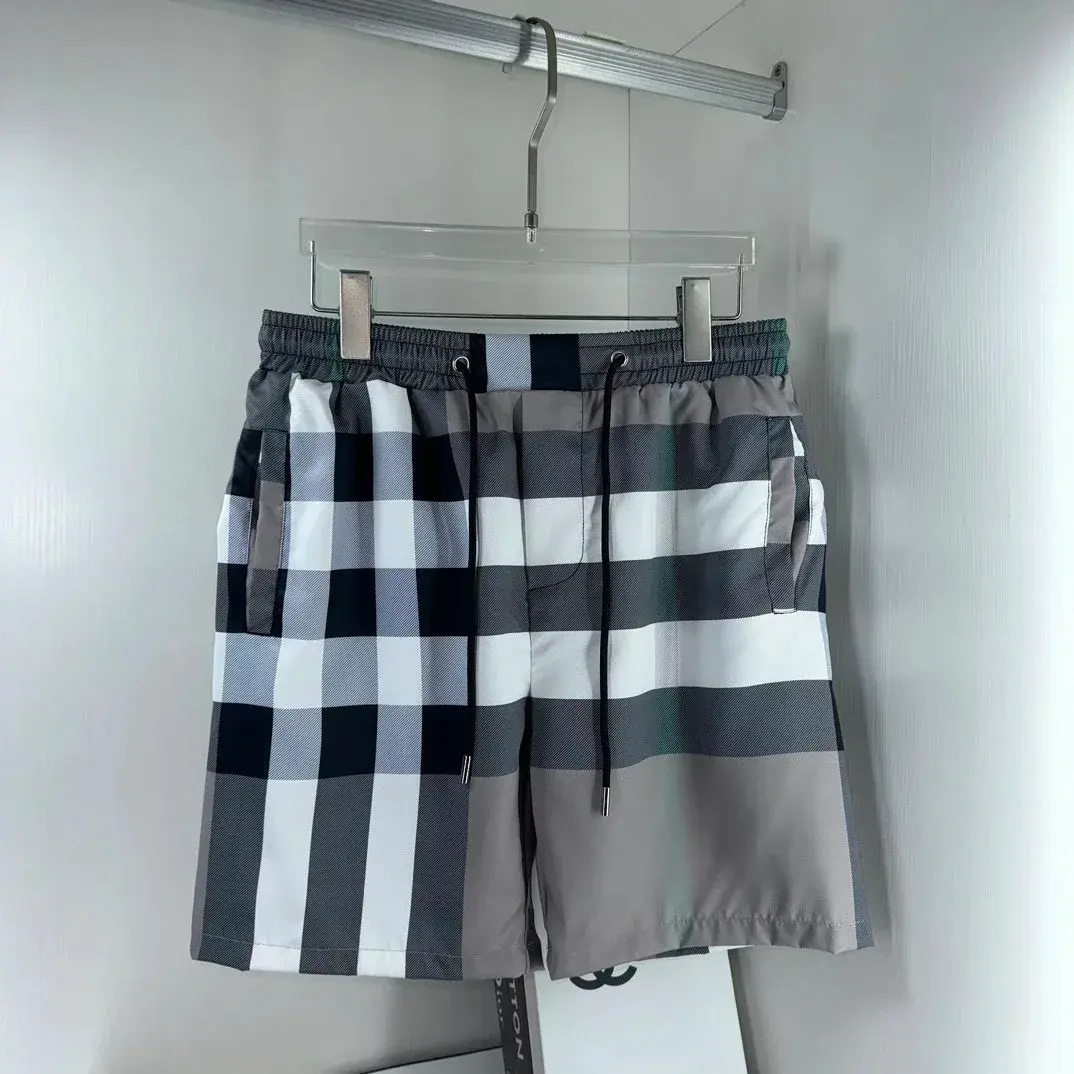 Burberry Check Swim Shorts Grey