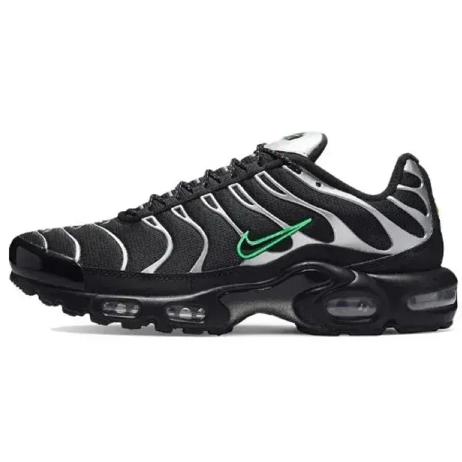 Nike Air Max Plus Black Metallic Silver Green Strike