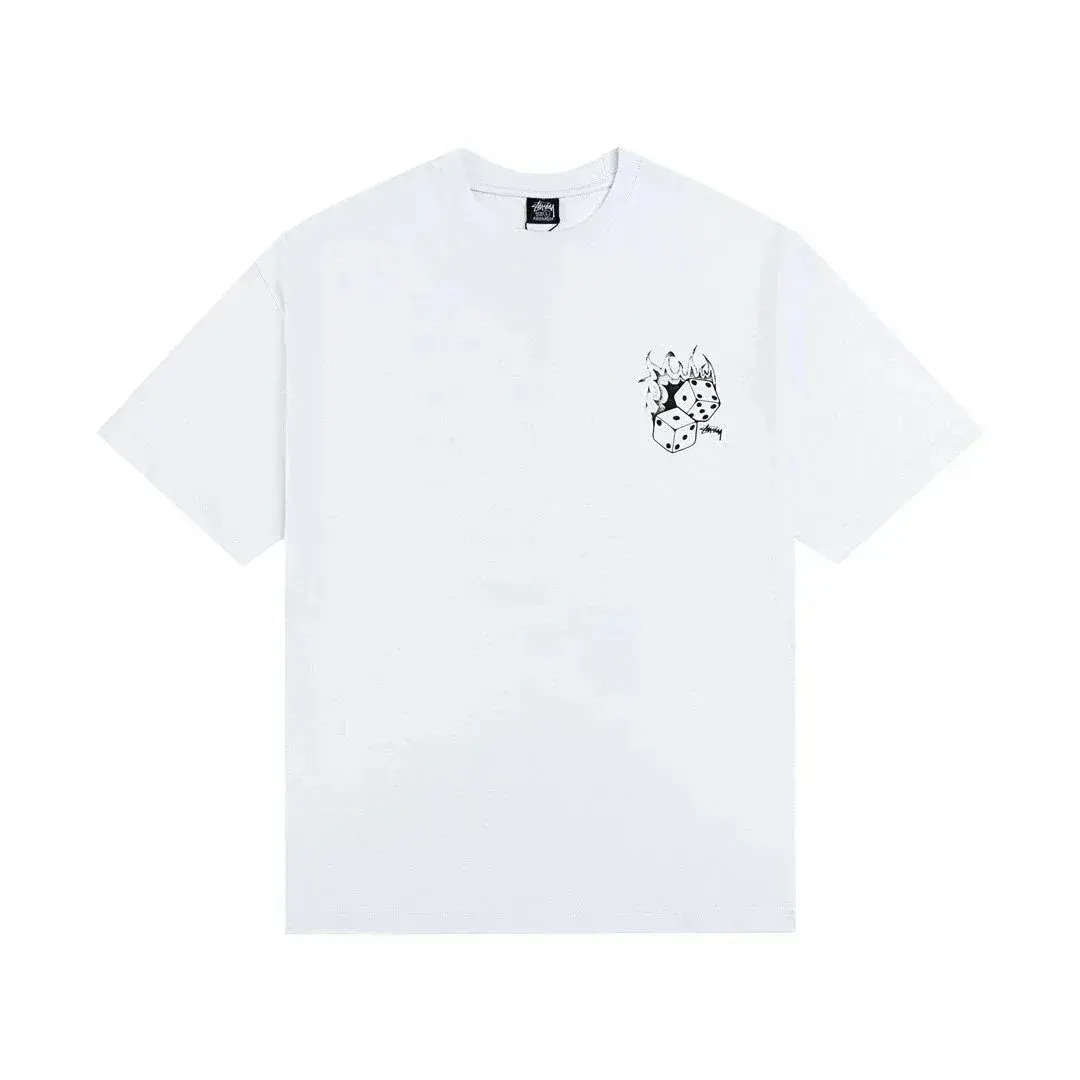 Stüssy Flaming Dice T-Shirt White