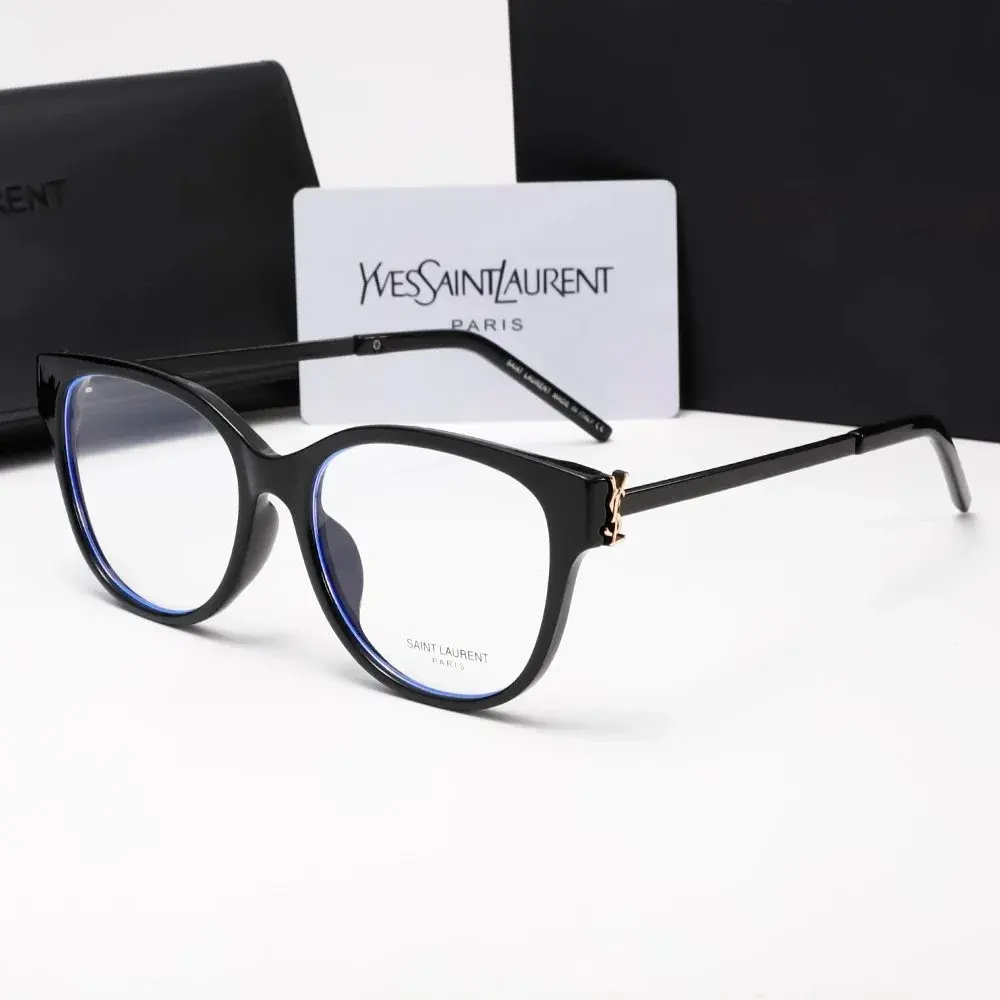 Saint Laurent Monogram Cat-Eye Eyeglasses Black Clear