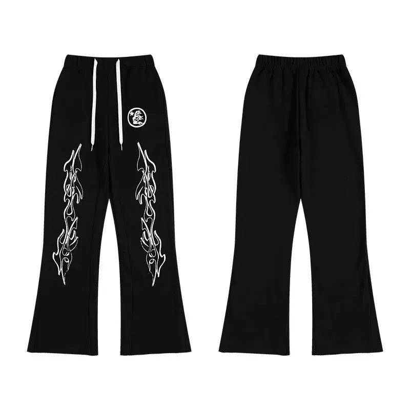 Hellstar Flame Flare Sweatpants Black