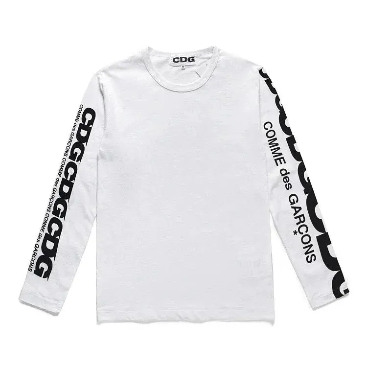 CDG Sleeve Logo Long-Sleeve T-Shirt White