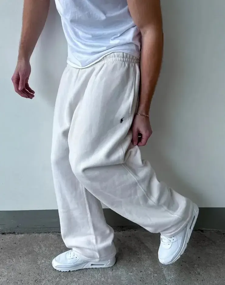 Polo Ralph Lauren Straight Leg Fleece Sweatpants White