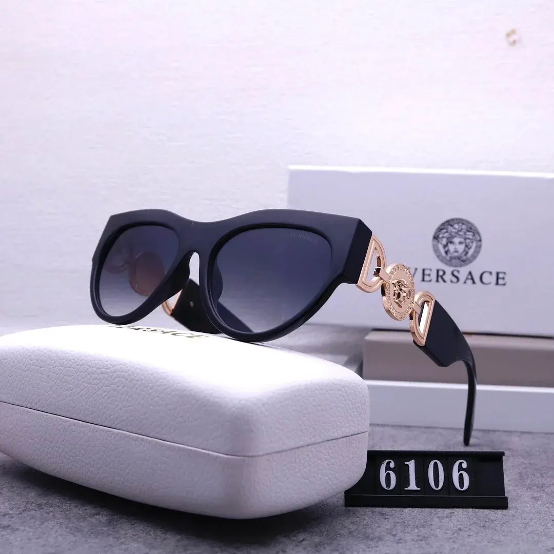 Versace Medusa Cat-Eye Sunglasses Black Grey Gradient
