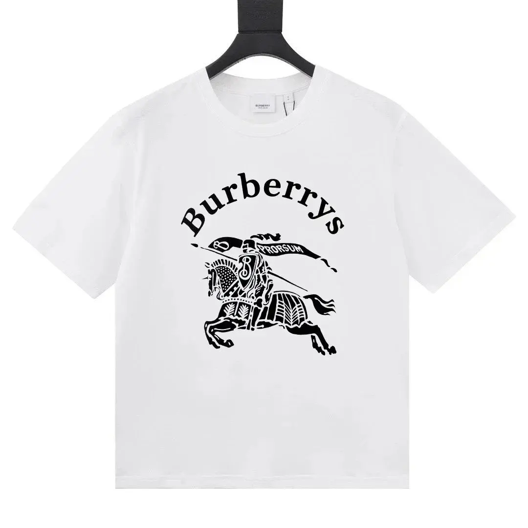 Burberrys Arch Logo Equestrian Knight T-Shirt White