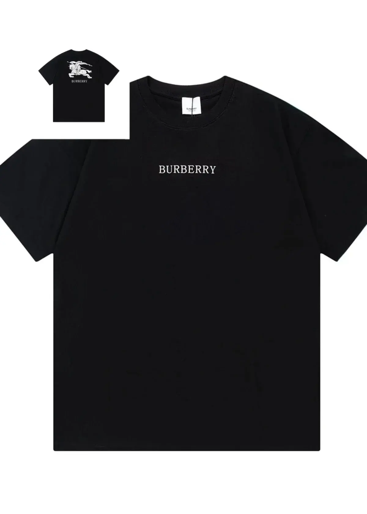 Burberry Back Equestrian Knight T-Shirt Black