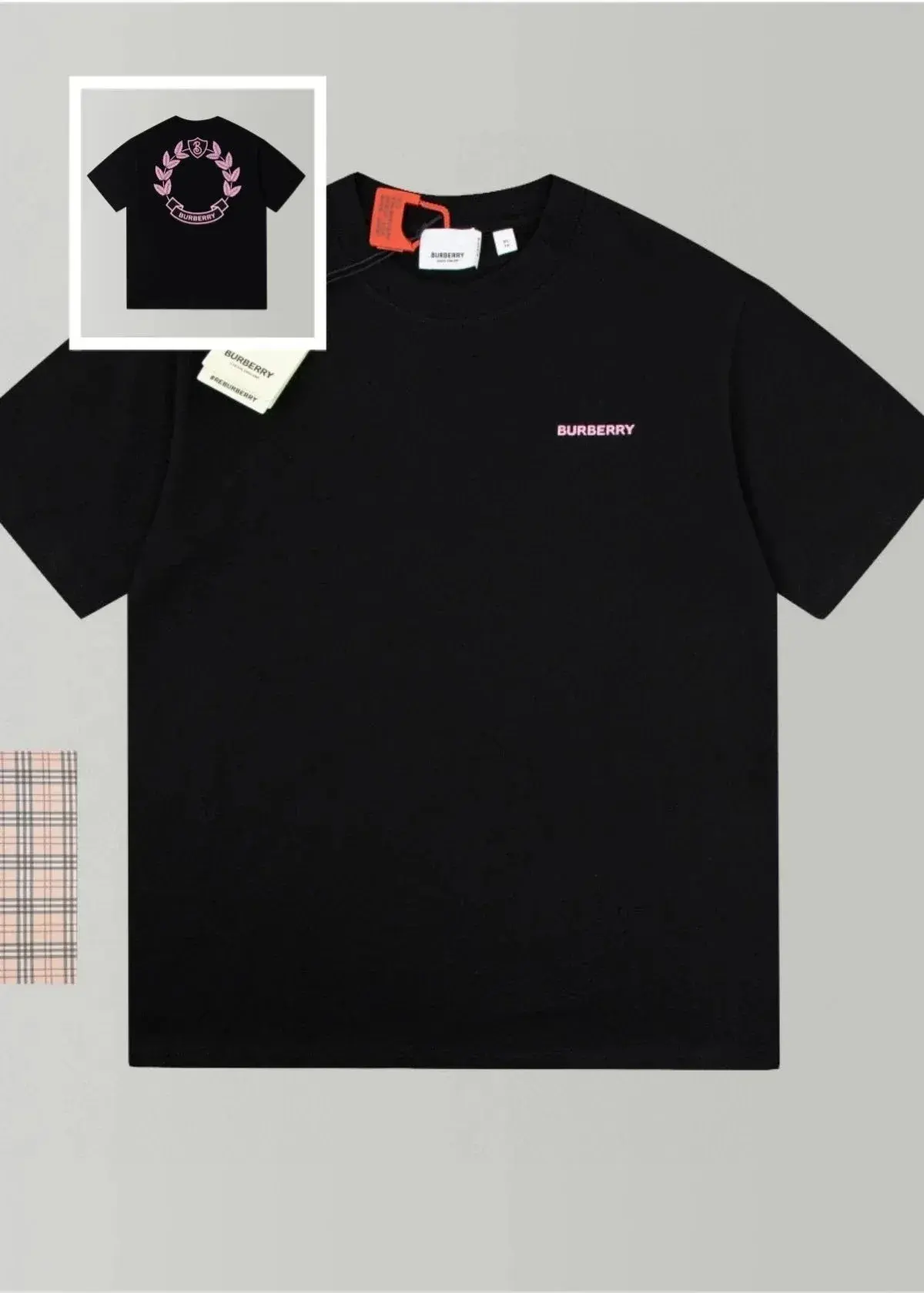 Burberry Oak Leaf Crest T-Shirt Black Pink