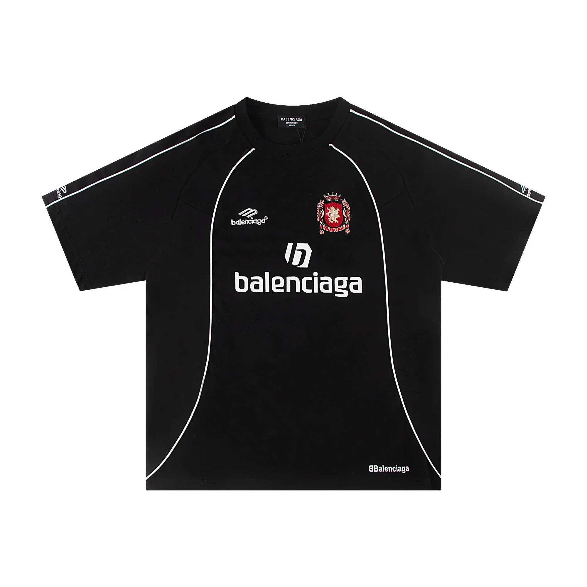 Balenciaga Crest Football T-Shirt Black