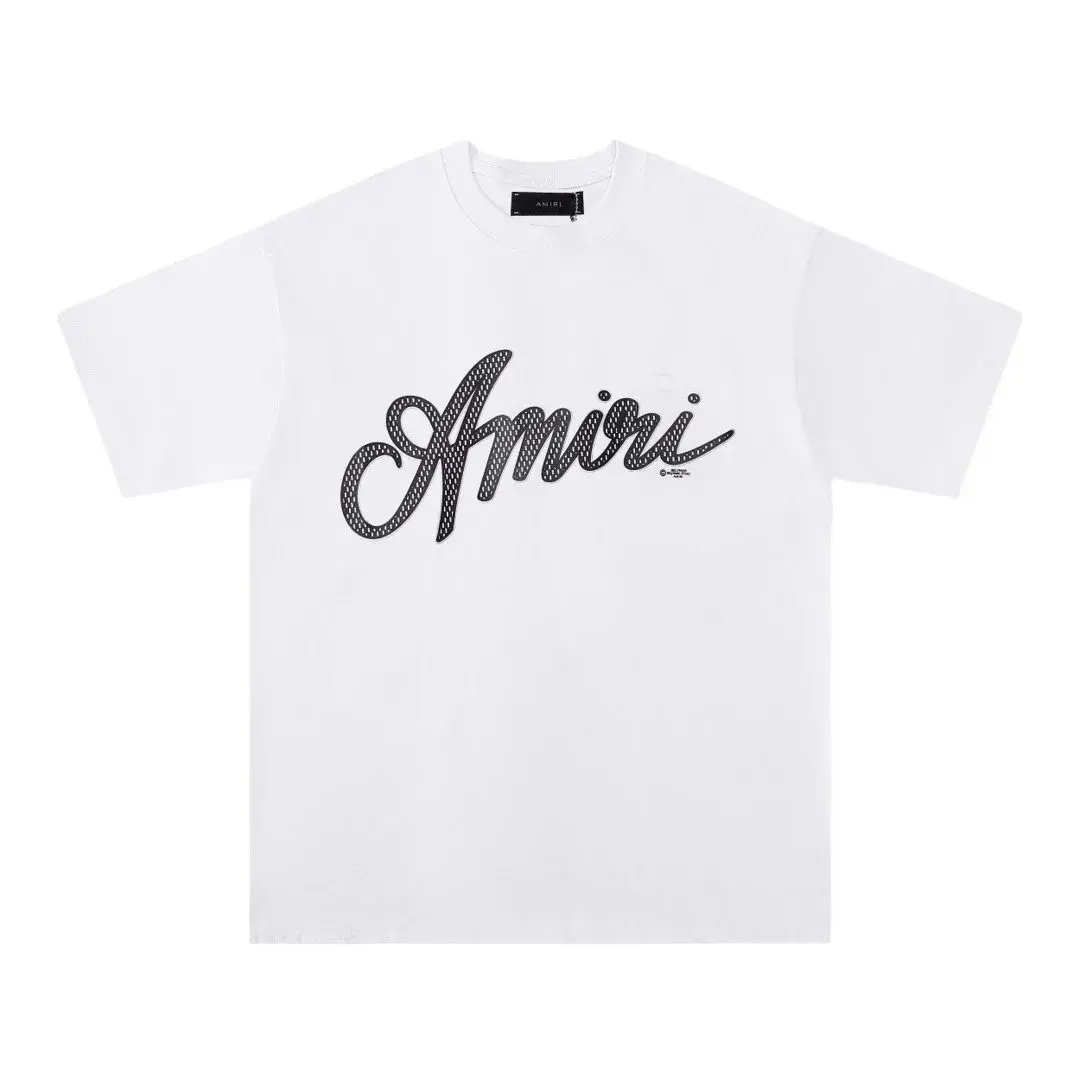Amiri Core Logo Mesh Applique T-Shirt White