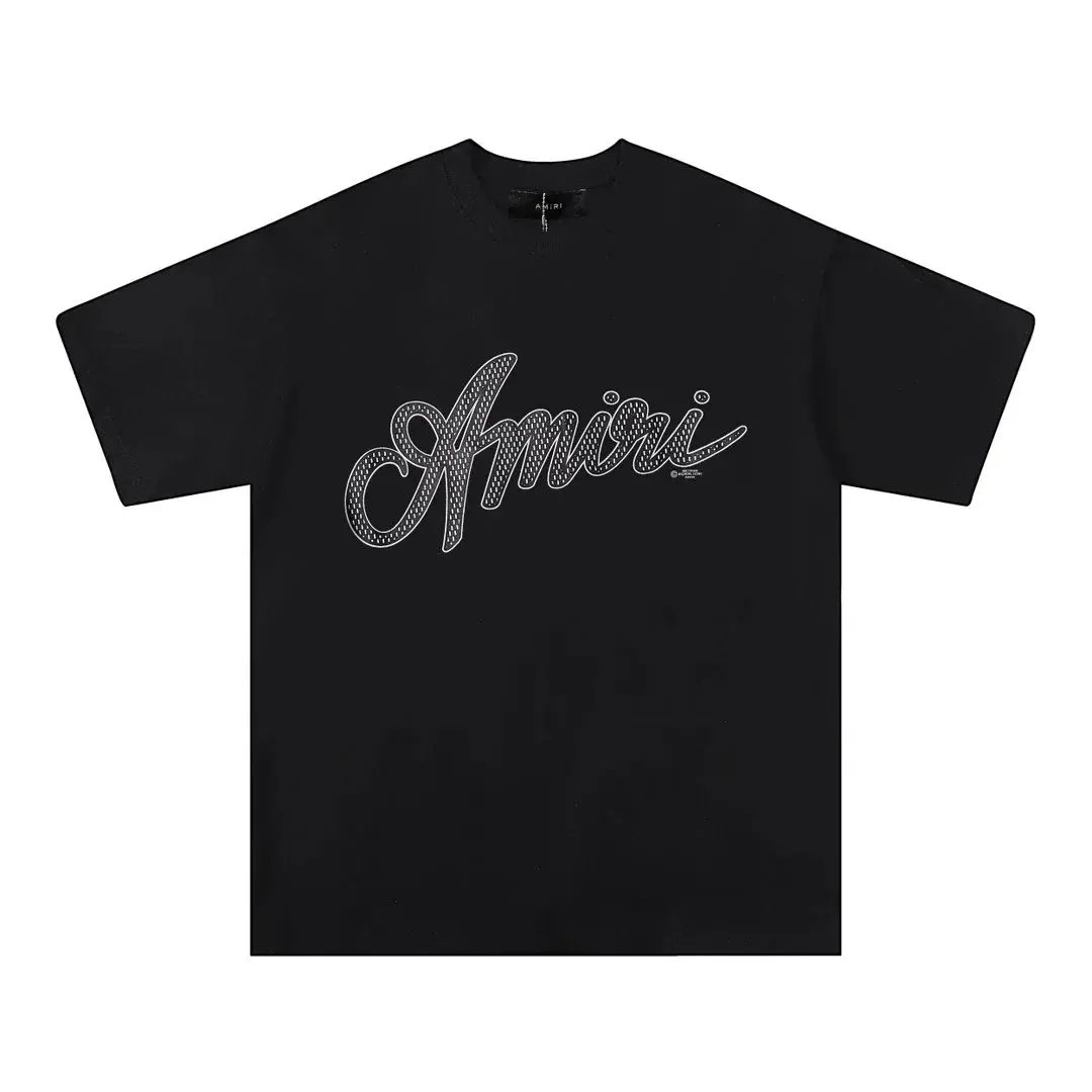 Amiri Core Logo Mesh Applique T-Shirt Black