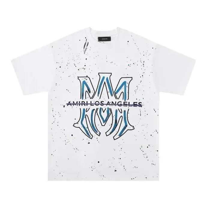 AMIRI Los Angeles Paint Splatter White T-Shirt