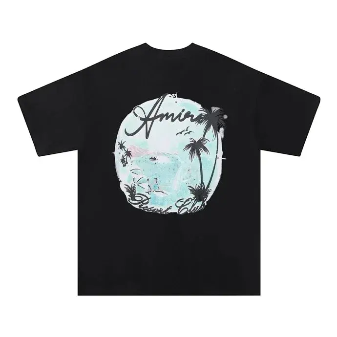 Amiri Resort Club Graphic T-Shirt Black
