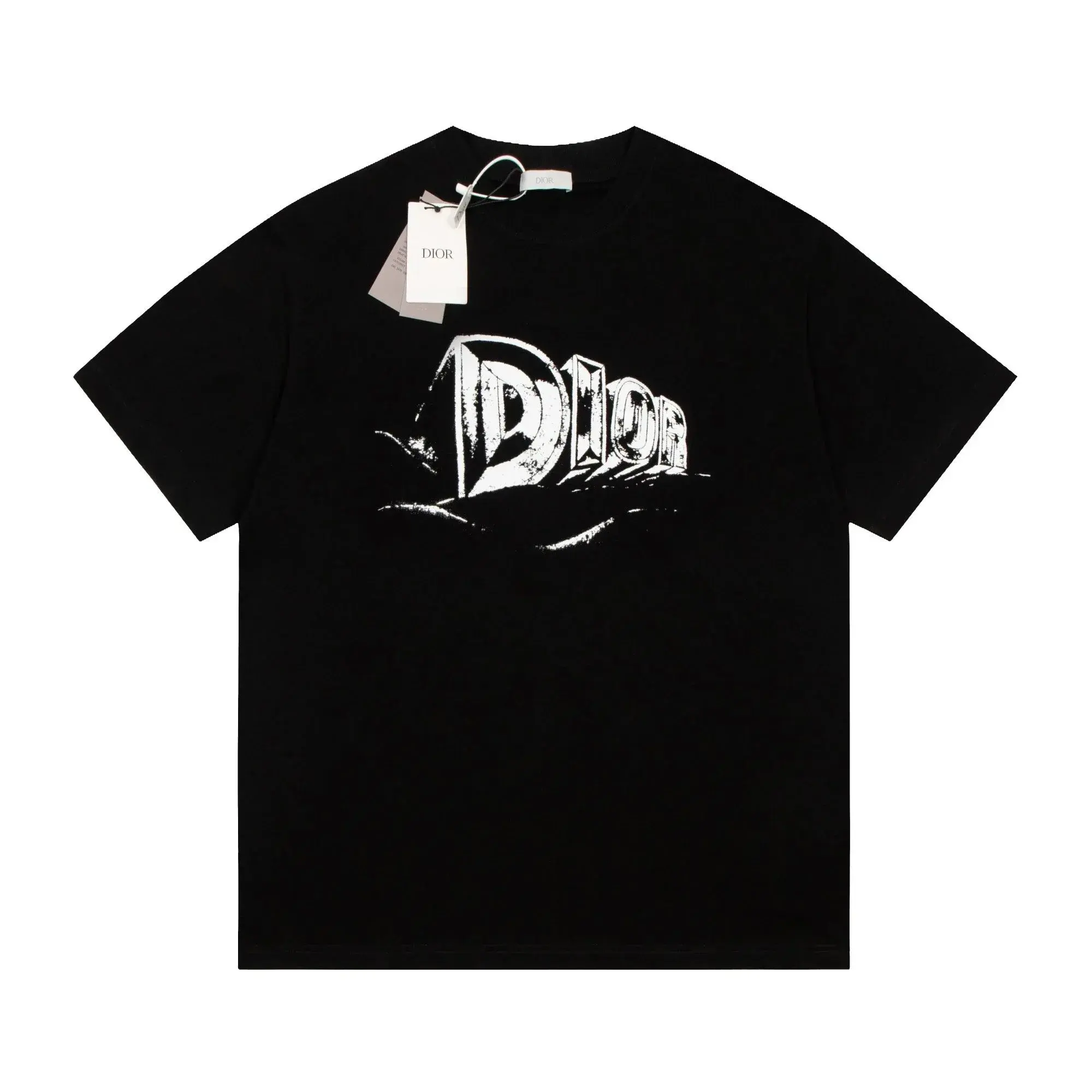 Dior 3D Distressed Logo T-Shirt Black