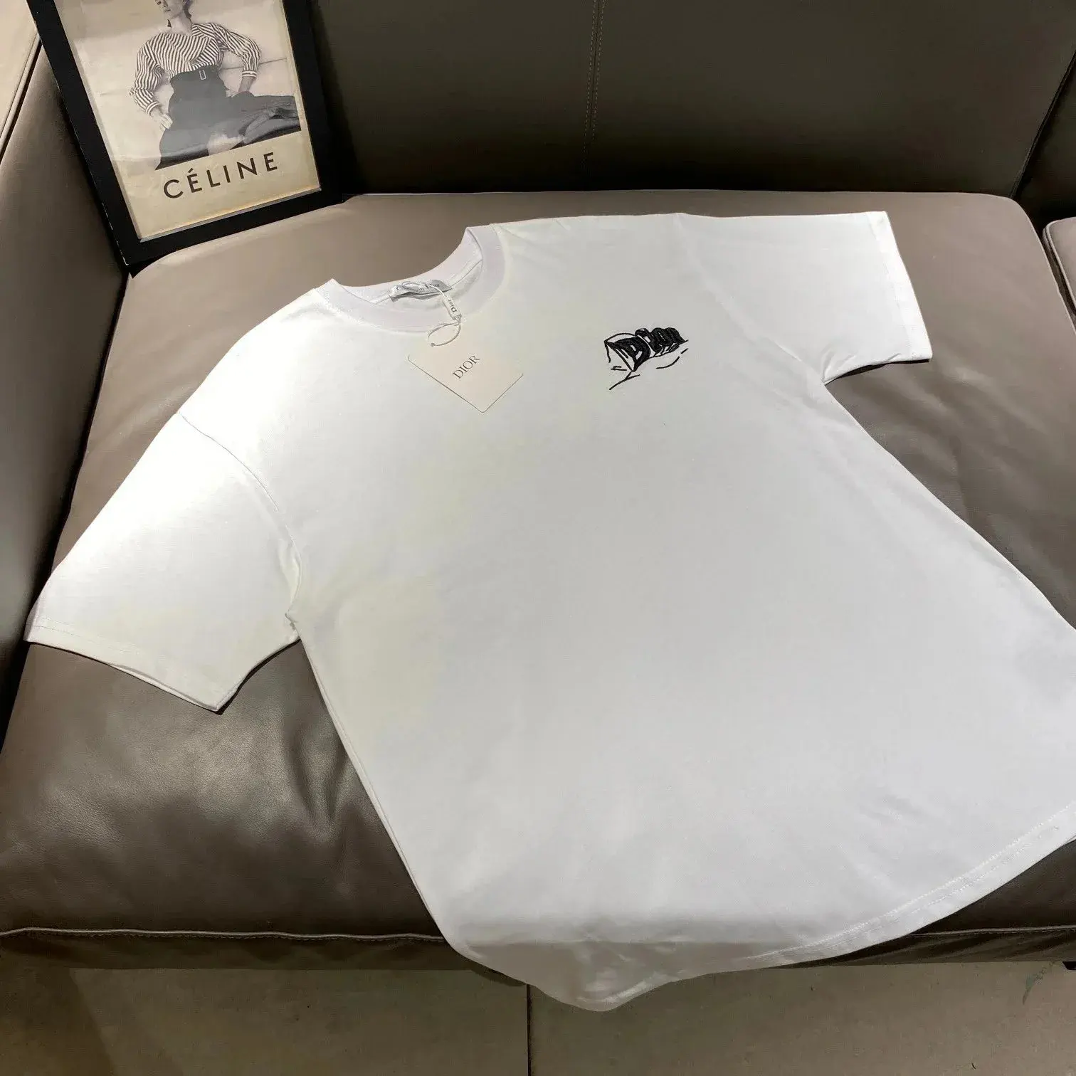 Dior 3D Distressed Logo T-Shirt White