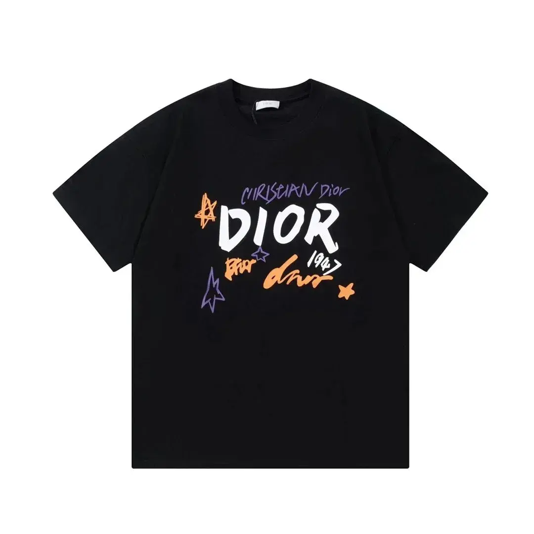 Dior Doodle Stars 1947 T-Shirt Black Multi