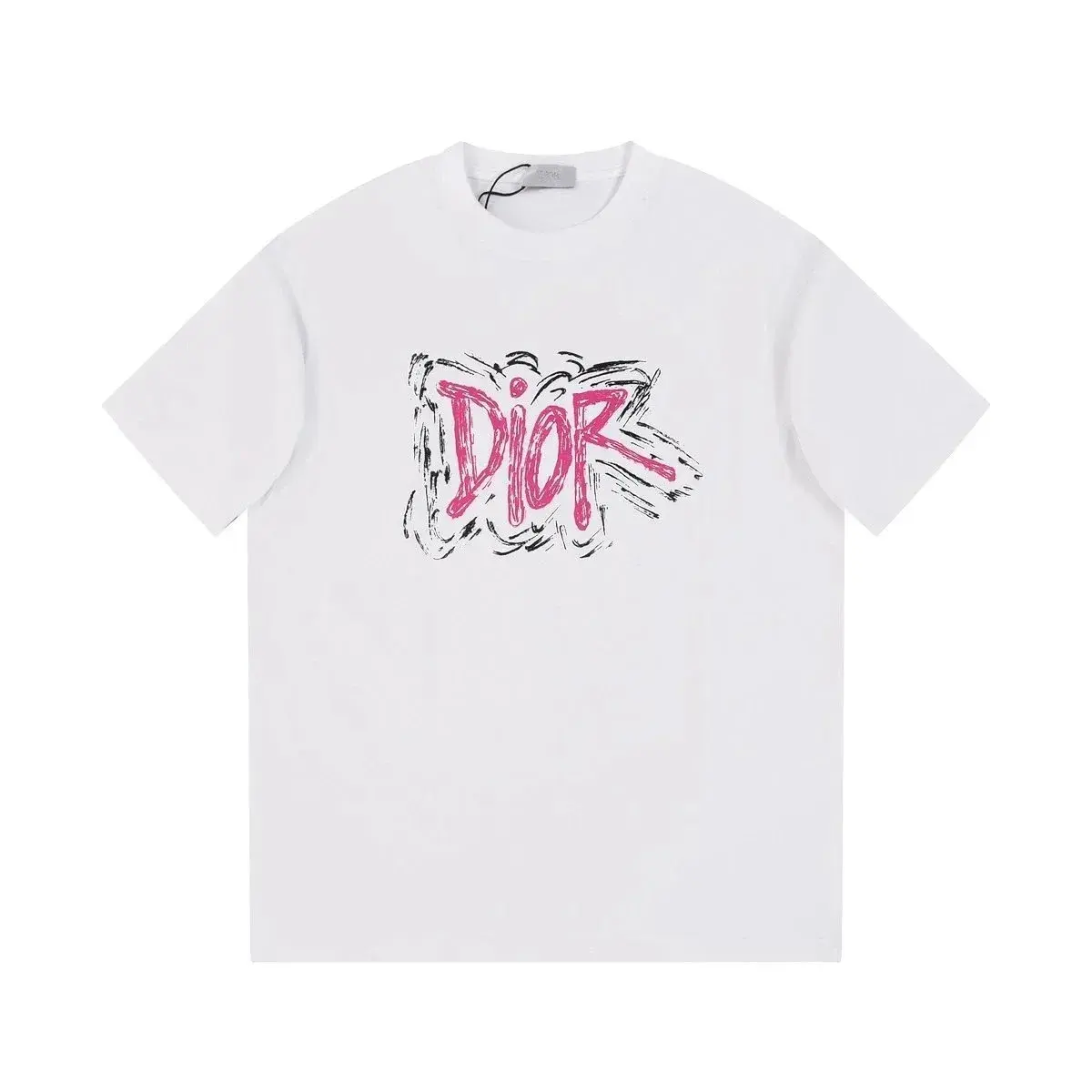 Dior Graffiti Sketch Logo T-Shirt White