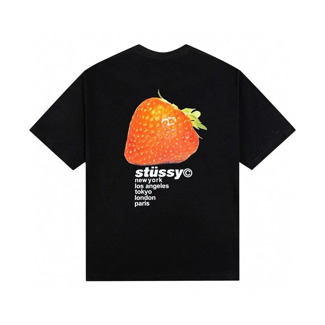 Stüssy Strawberry Black Tee