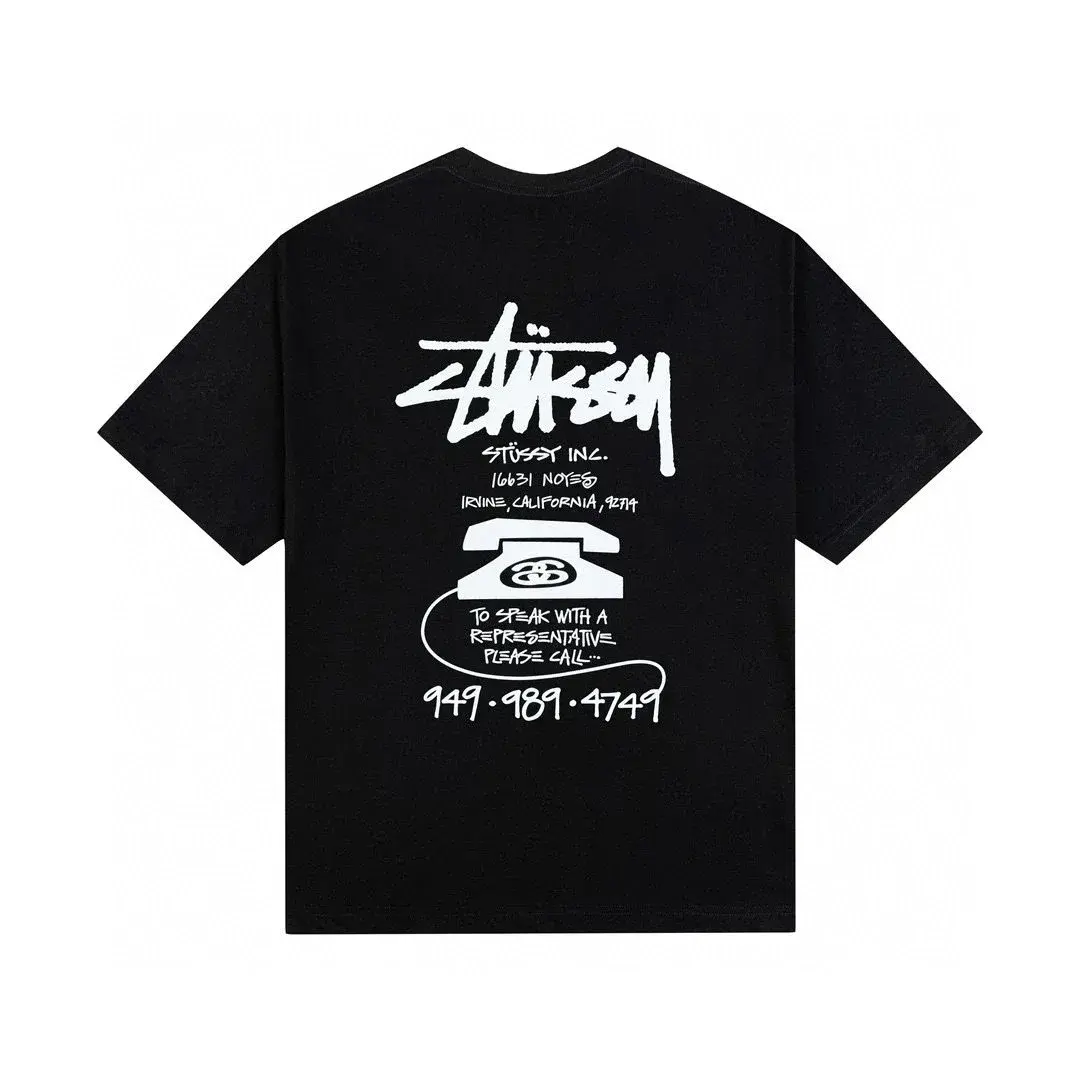 Stüssy Phone Call T-Shirt Black
